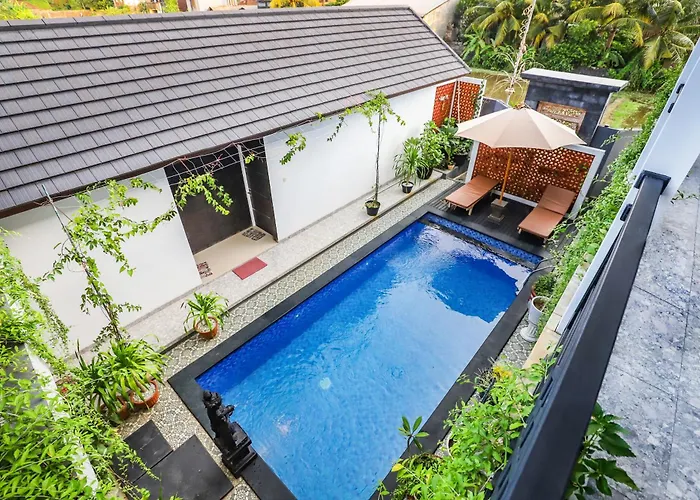 Guest house White Blue House 1 - Pvt Room, Shared Pool&kitchen Ubud (Bali)